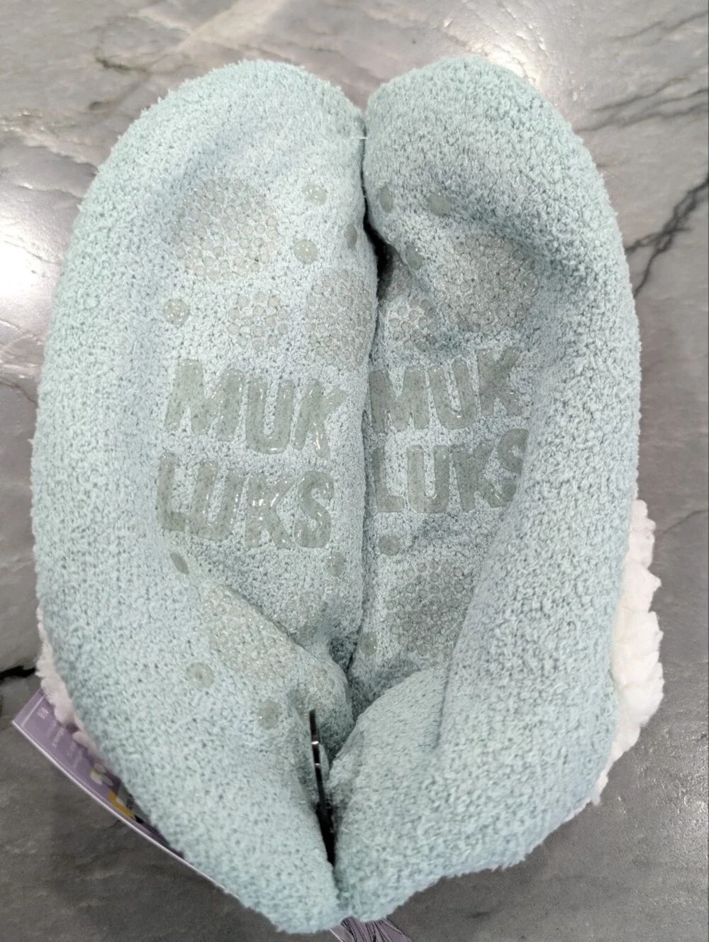 NWT Muk Luks Floral Ballerina Slipper Socks, Aloe Infused